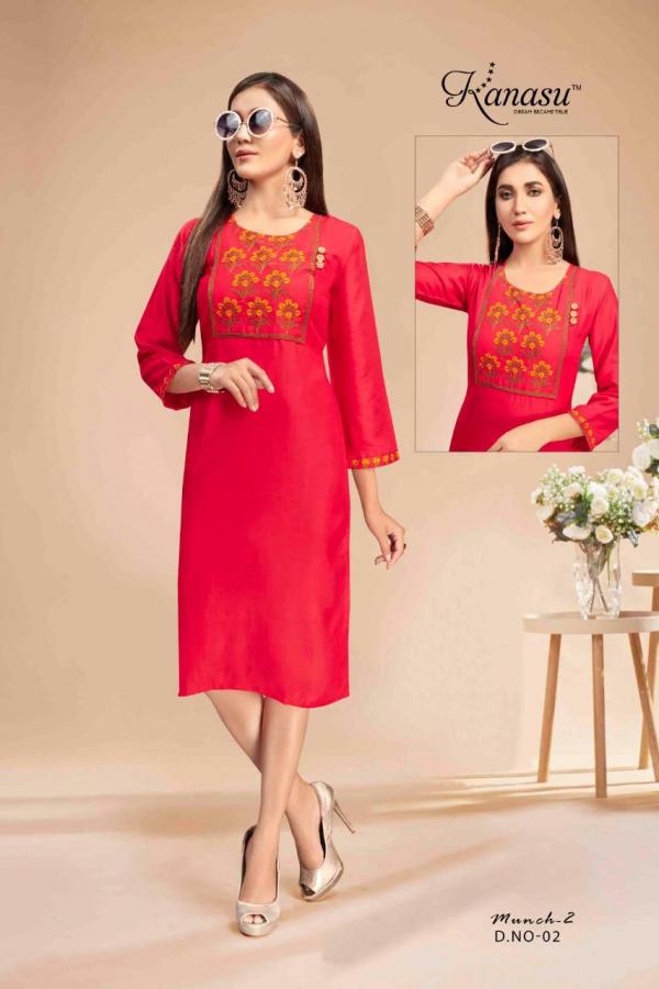 Kanasu Munch 2 Designer Rayon Kurti 